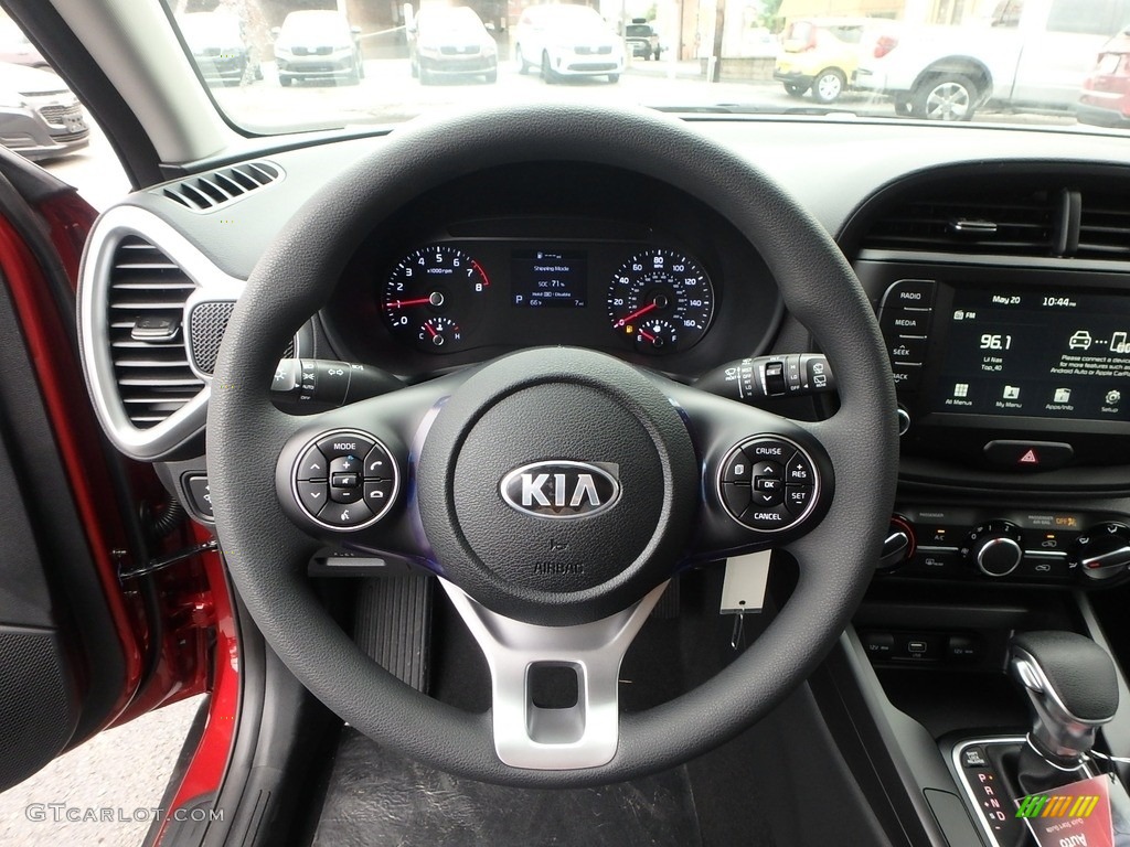 2020 Kia Soul LX Black Steering Wheel Photo #133833288