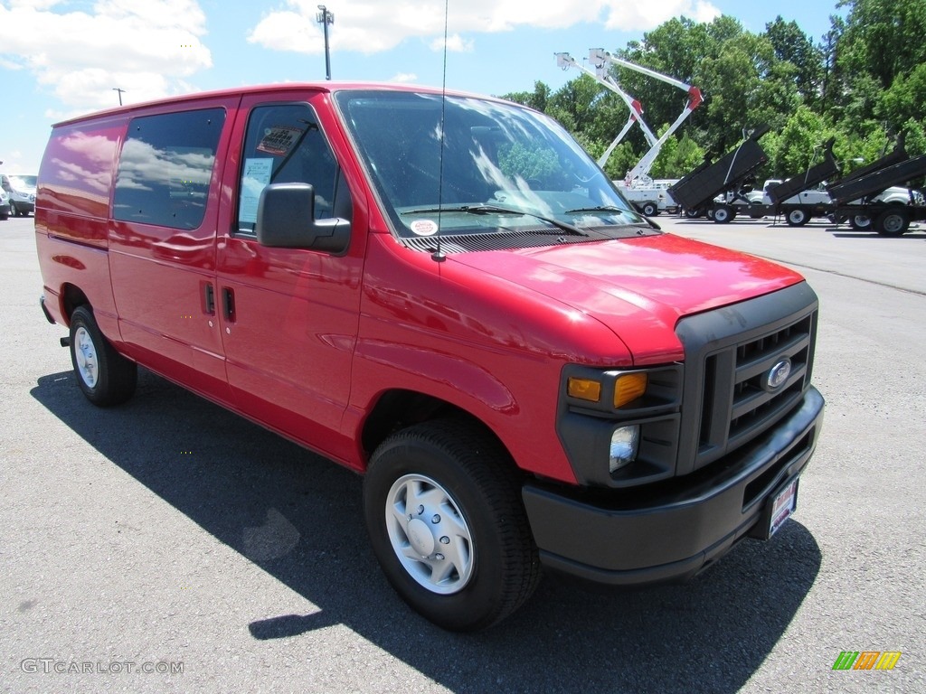 2013 E Series Van E250 Cargo - Vermillion Red / Medium Flint photo #60