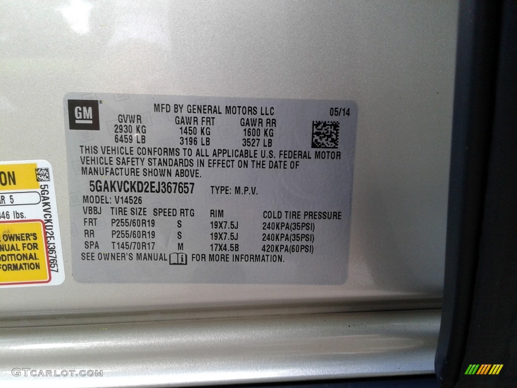 2014 Enclave Premium AWD - Champagne Silver Metallic / Cocoa photo #35