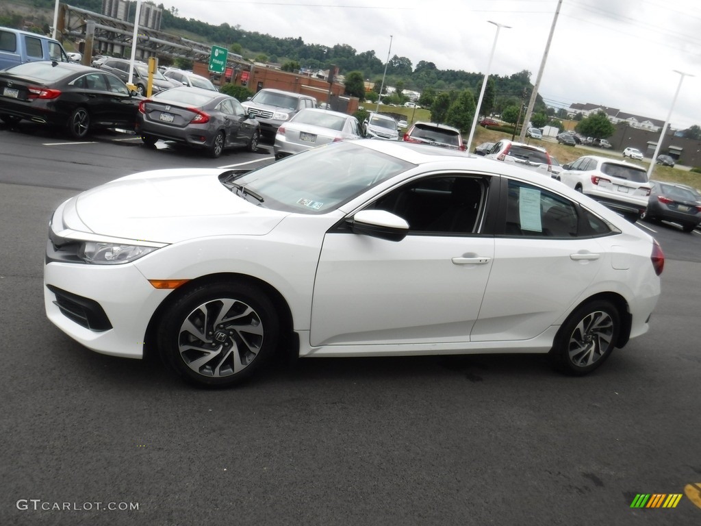 2016 Civic EX Sedan - White Orchid Pearl / Black photo #7