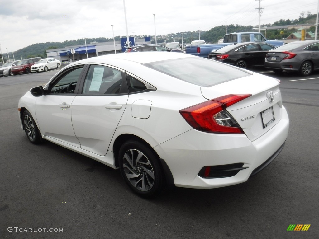 2016 Civic EX Sedan - White Orchid Pearl / Black photo #8