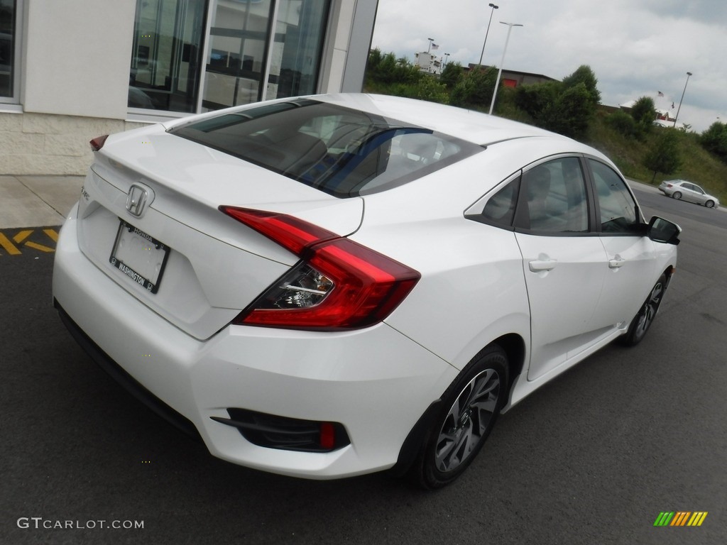 2016 Civic EX Sedan - White Orchid Pearl / Black photo #10
