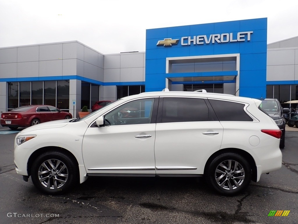 2014 QX60 3.5 AWD - Moonlight White / Graphite photo #3
