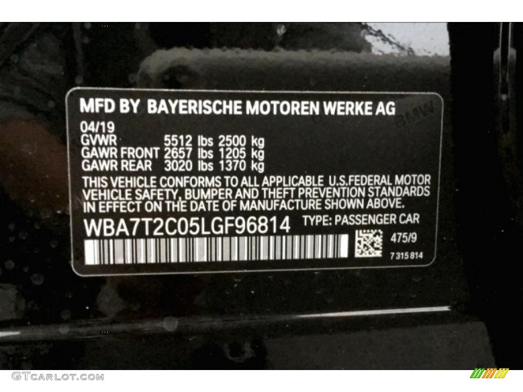 2020 7 Series 740i Sedan - Black Sapphire Metallic / Black photo #11