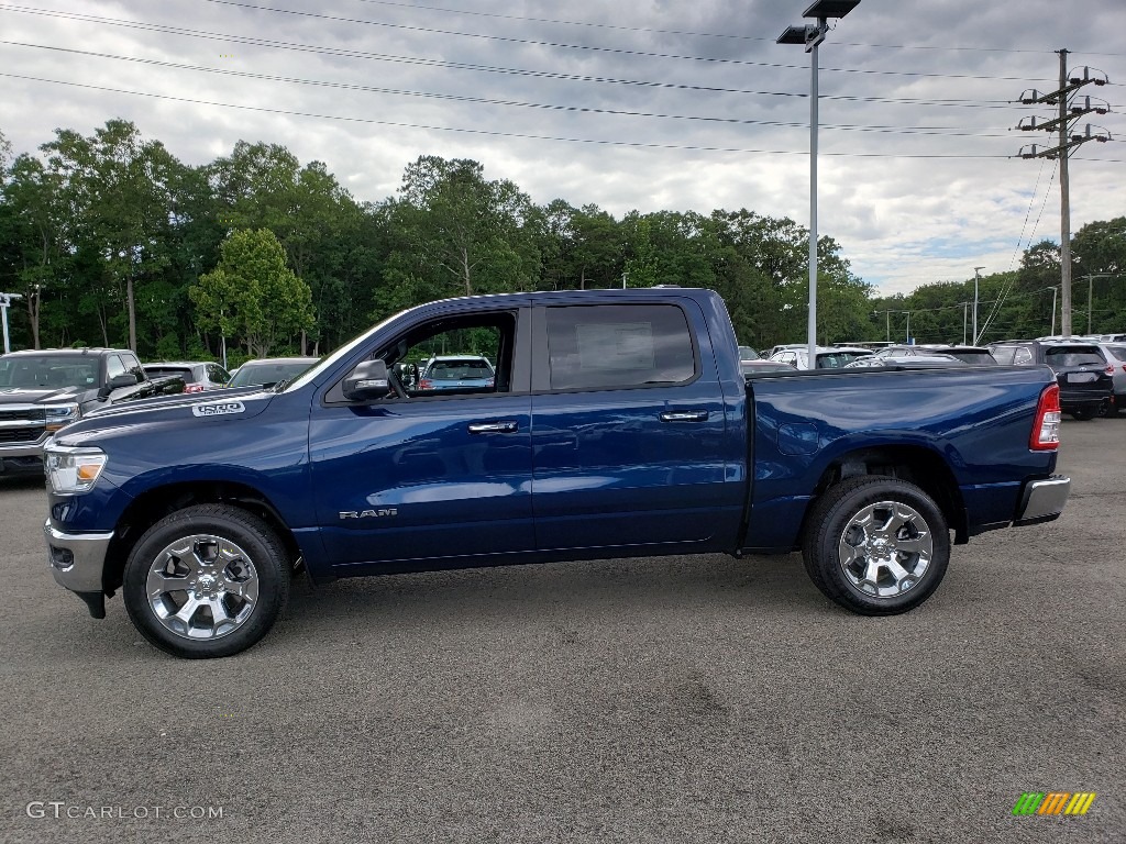 2019 1500 Big Horn Crew Cab 4x4 - Blue Streak Pearl / Black/Diesel Gray photo #3