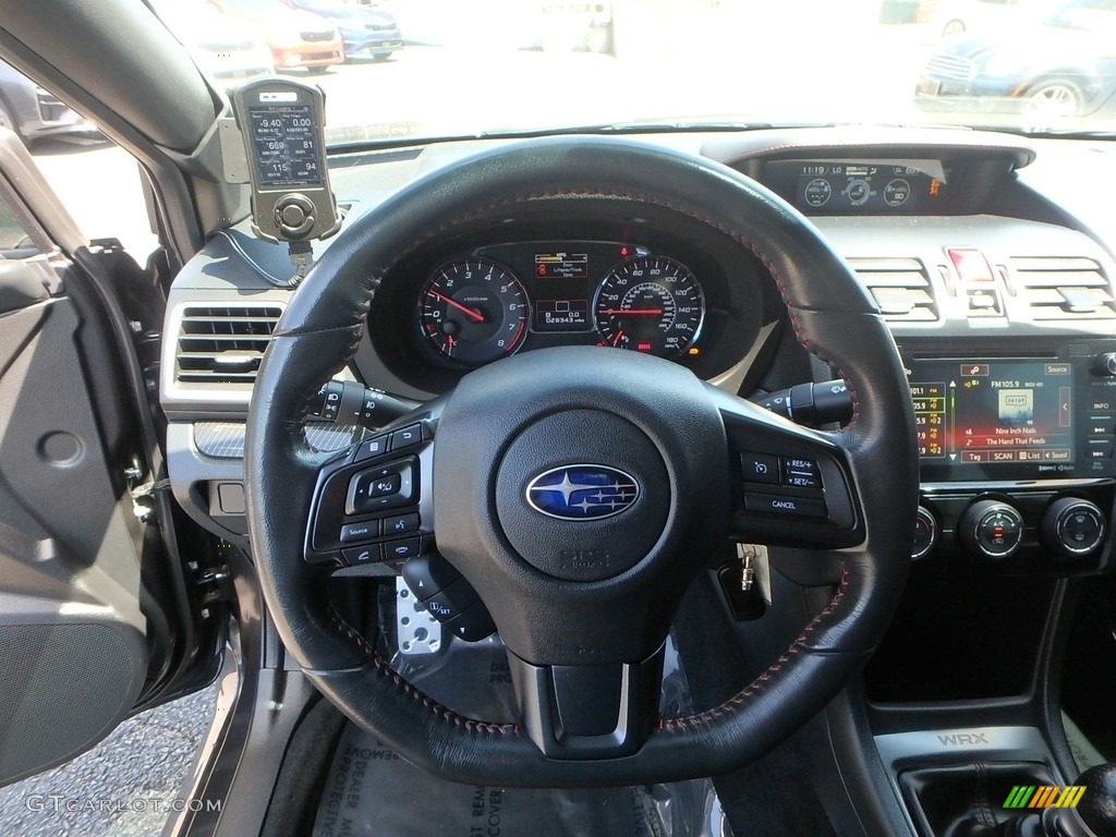 2018 Subaru WRX Premium Carbon Black Steering Wheel Photo #133844176