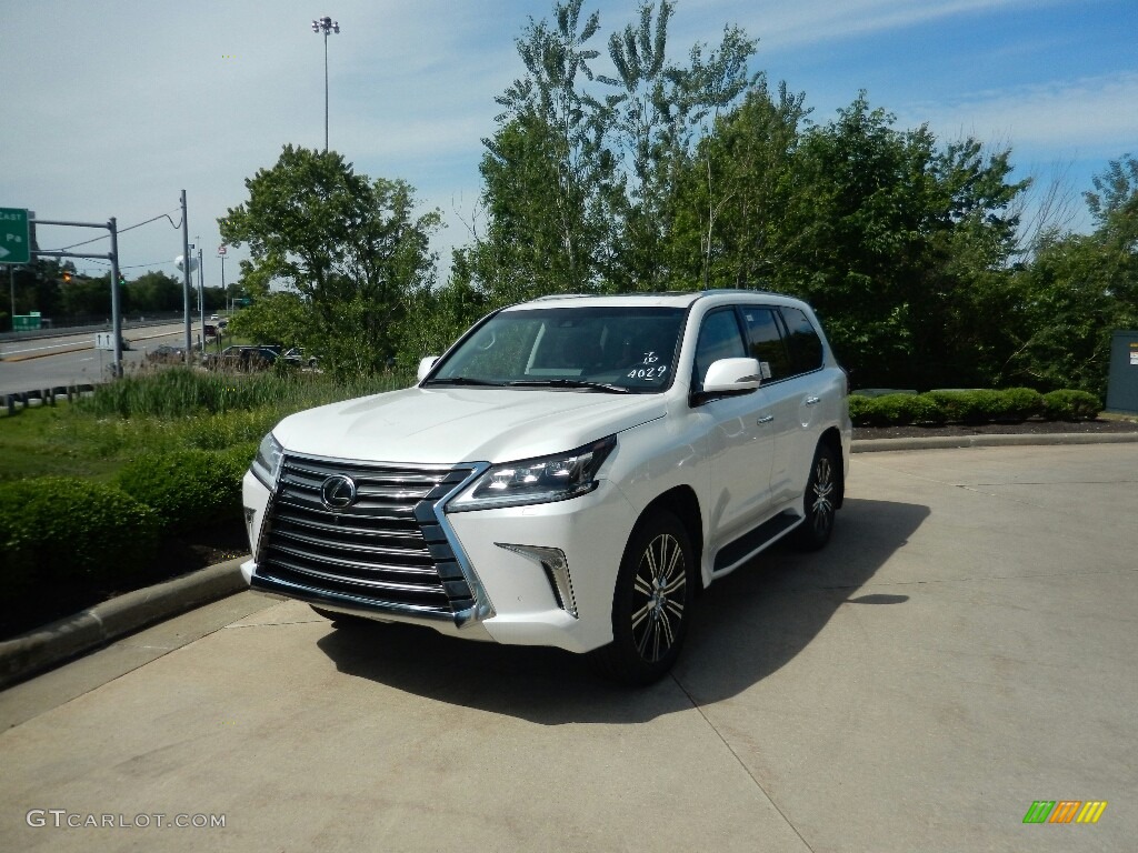 2019 LX 570 - Eminent White Pearl / Cabernet photo #1