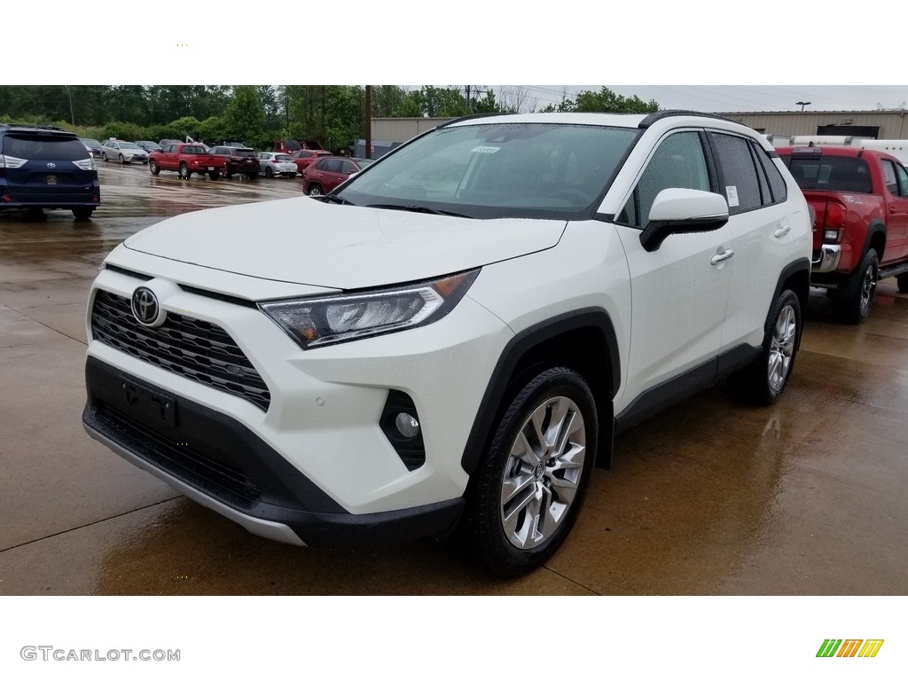 2019 RAV4 Limited AWD - Blizzard White Pearl / Black photo #1