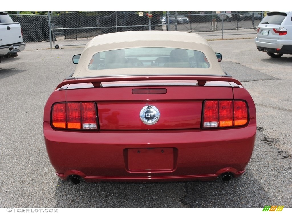 2006 Mustang GT Premium Convertible - Redfire Metallic / Light Parchment photo #4