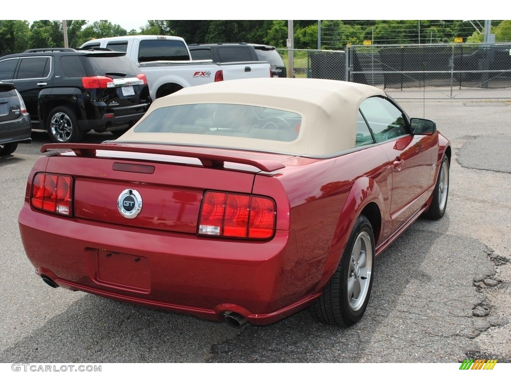 2006 Mustang GT Premium Convertible - Redfire Metallic / Light Parchment photo #5