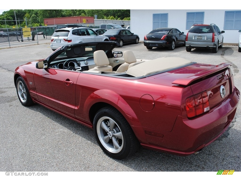 2006 Mustang GT Premium Convertible - Redfire Metallic / Light Parchment photo #10
