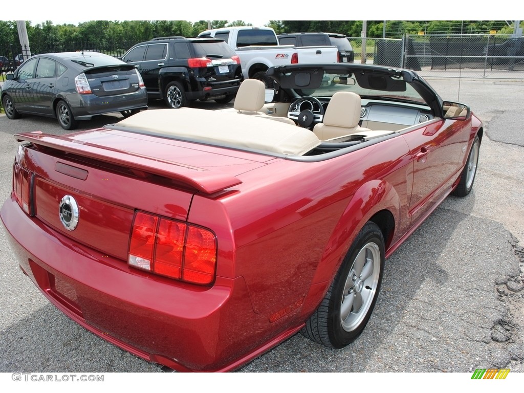 2006 Mustang GT Premium Convertible - Redfire Metallic / Light Parchment photo #11