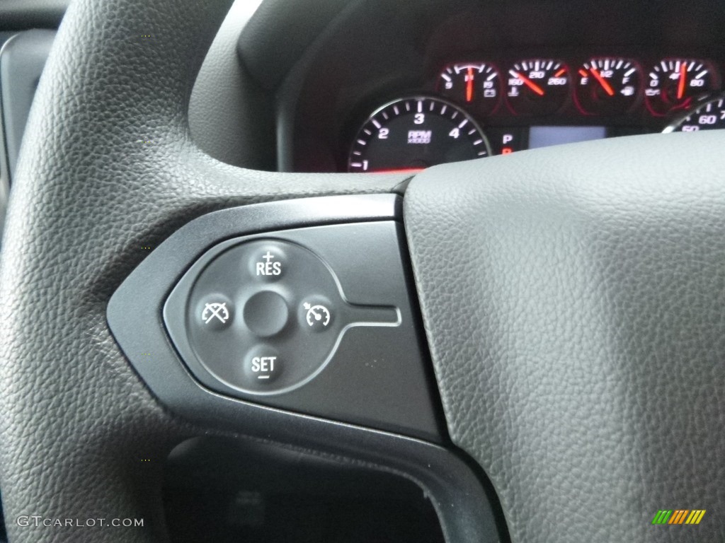 2019 Chevrolet Silverado LD WT Double Cab 4x4 Dark Ash/Jet Black Steering Wheel Photo #133851268