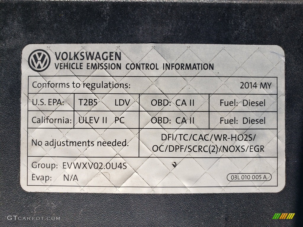 2014 Passat TDI SE - Tungsten Silver Metallic / Titan Black photo #49