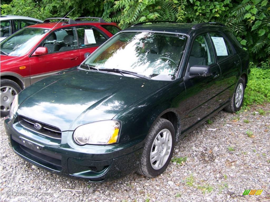 2004 Impreza 2.5 Sport Wagon - Woodland Green Pearl / Gray photo #3