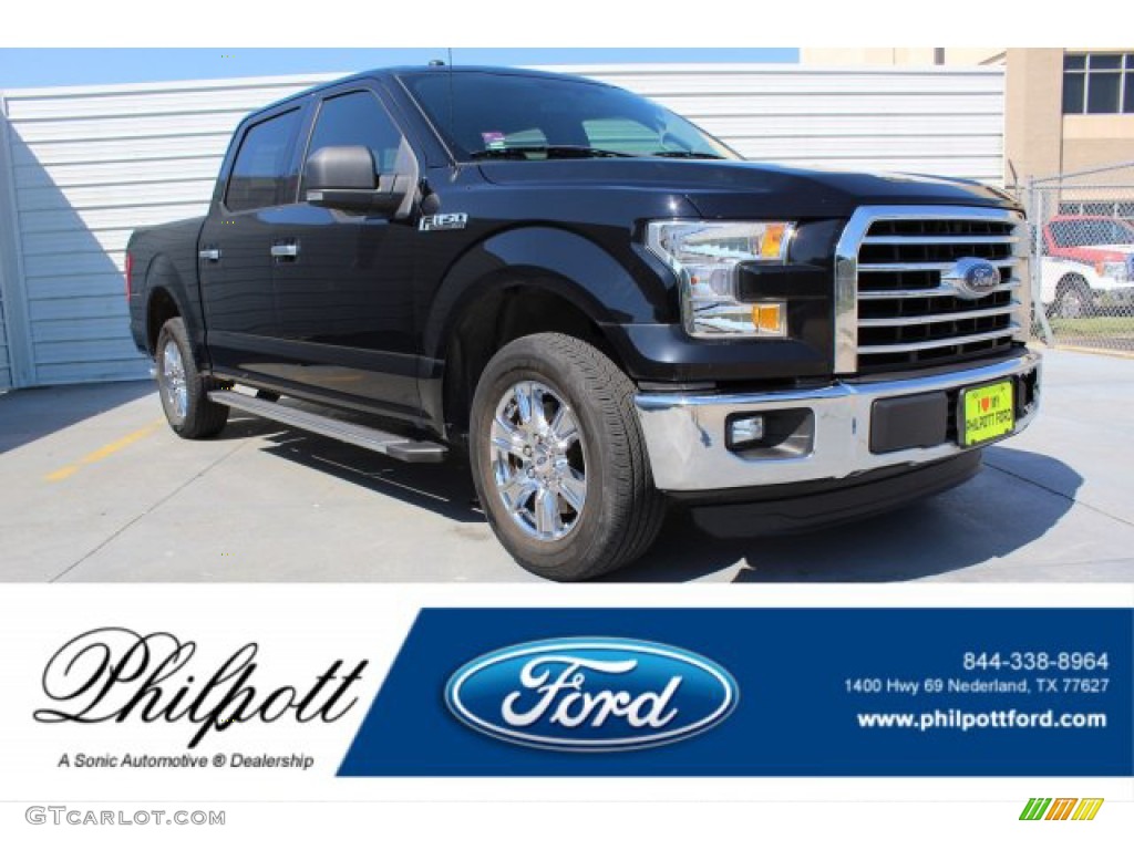 2016 F150 XLT SuperCrew - Shadow Black / Medium Earth Gray photo #1