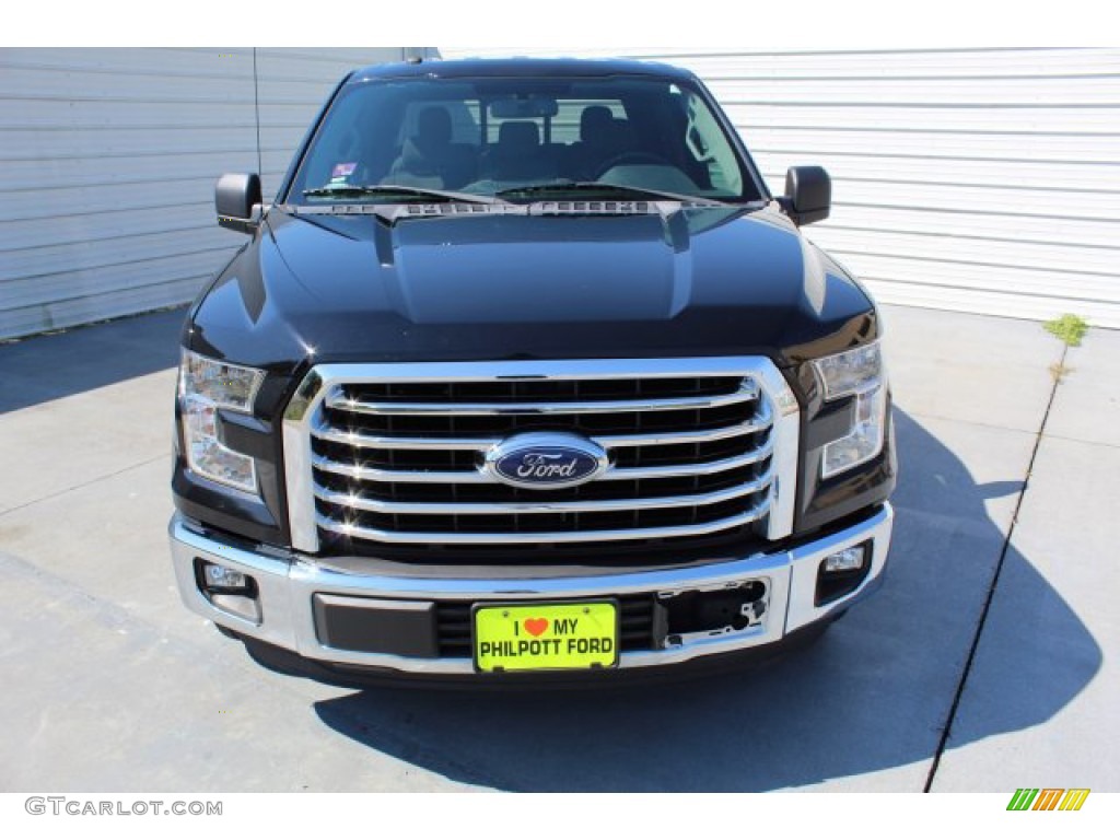 2016 F150 XLT SuperCrew - Shadow Black / Medium Earth Gray photo #3