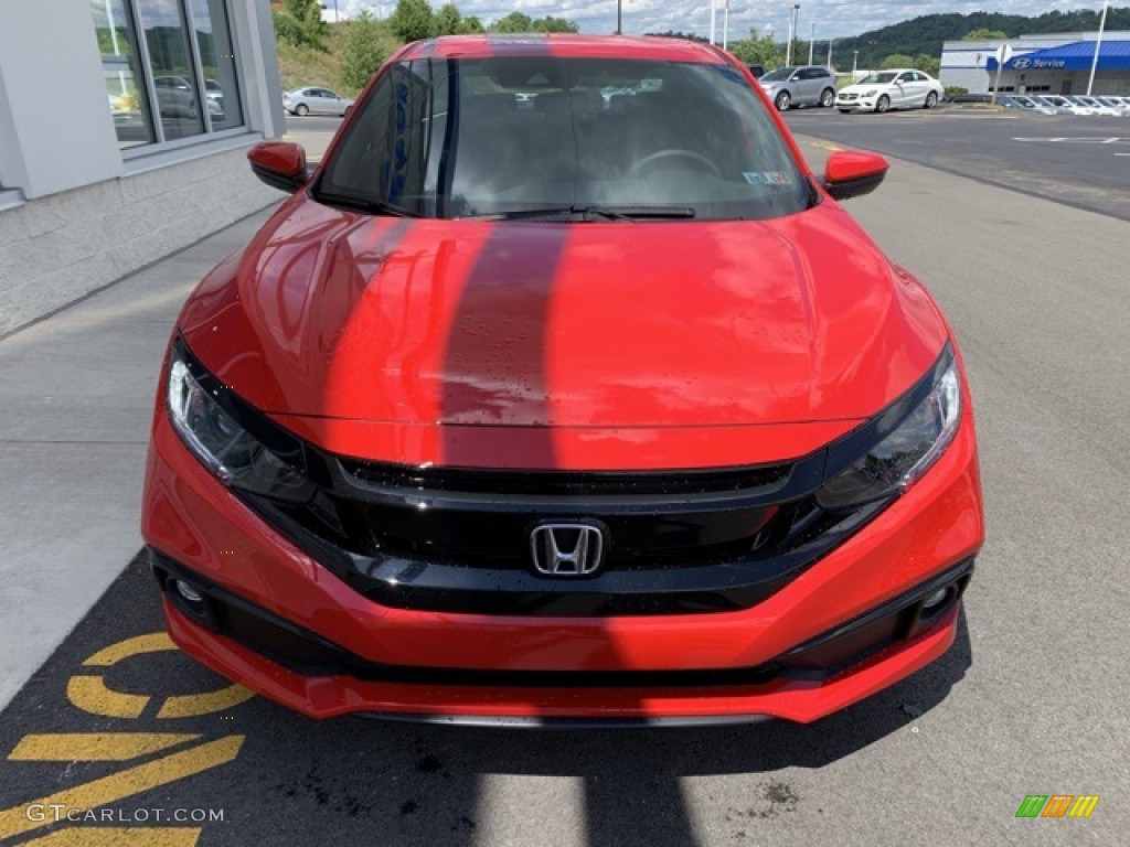 2019 Civic Sport Sedan - Rallye Red / Black photo #3