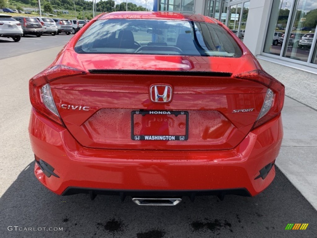 2019 Civic Sport Sedan - Rallye Red / Black photo #6