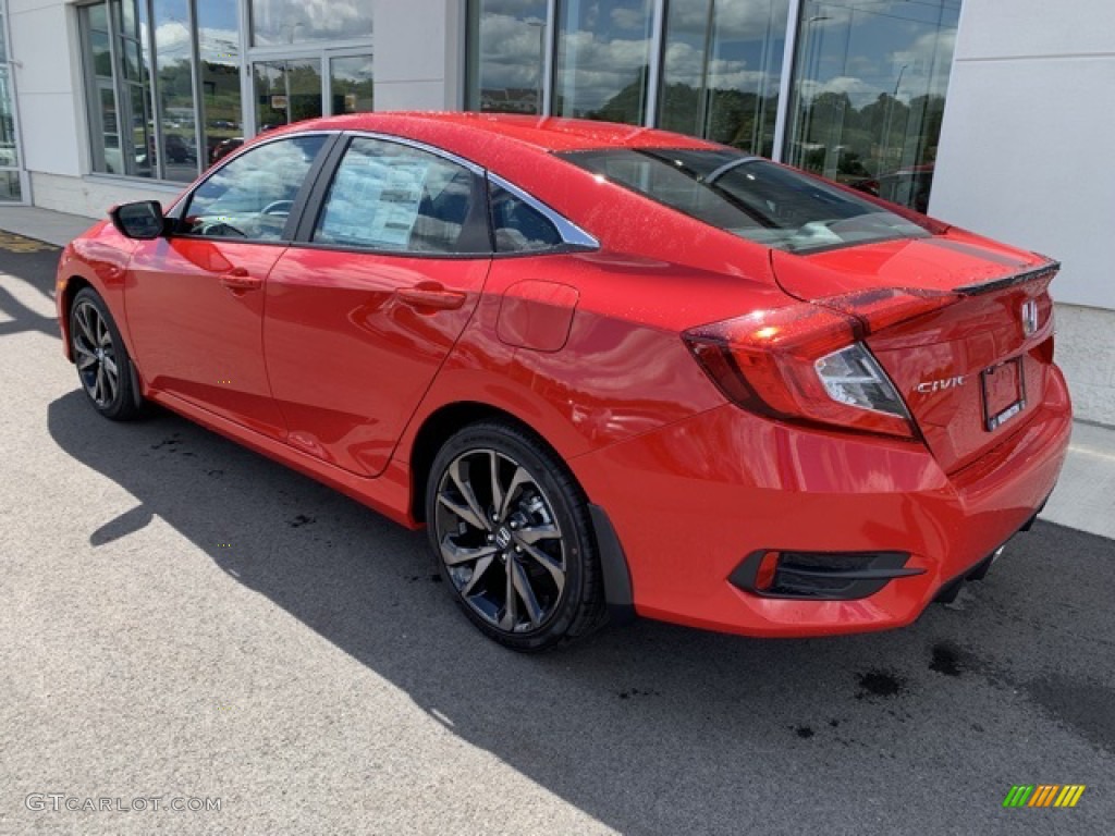 2019 Civic Sport Sedan - Rallye Red / Black photo #7