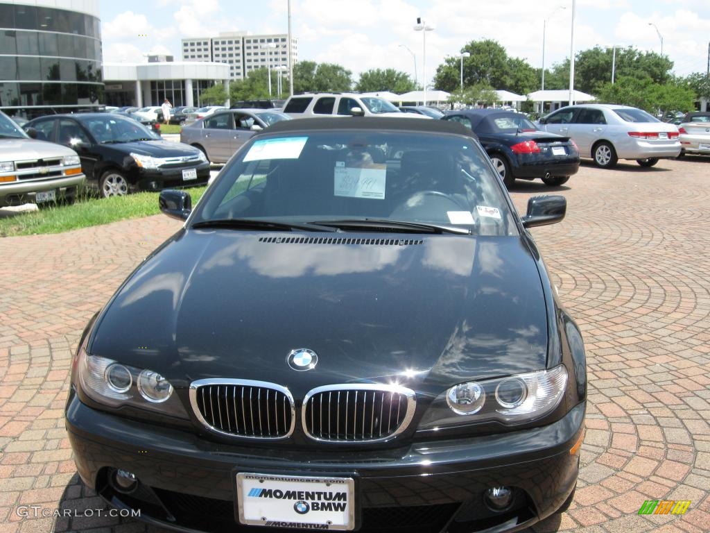 2006 3 Series 325i Convertible - Jet Black / Black photo #2