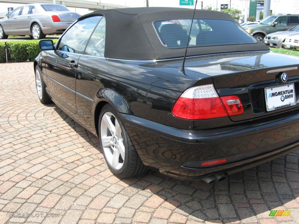 2006 3 Series 325i Convertible - Jet Black / Black photo #6