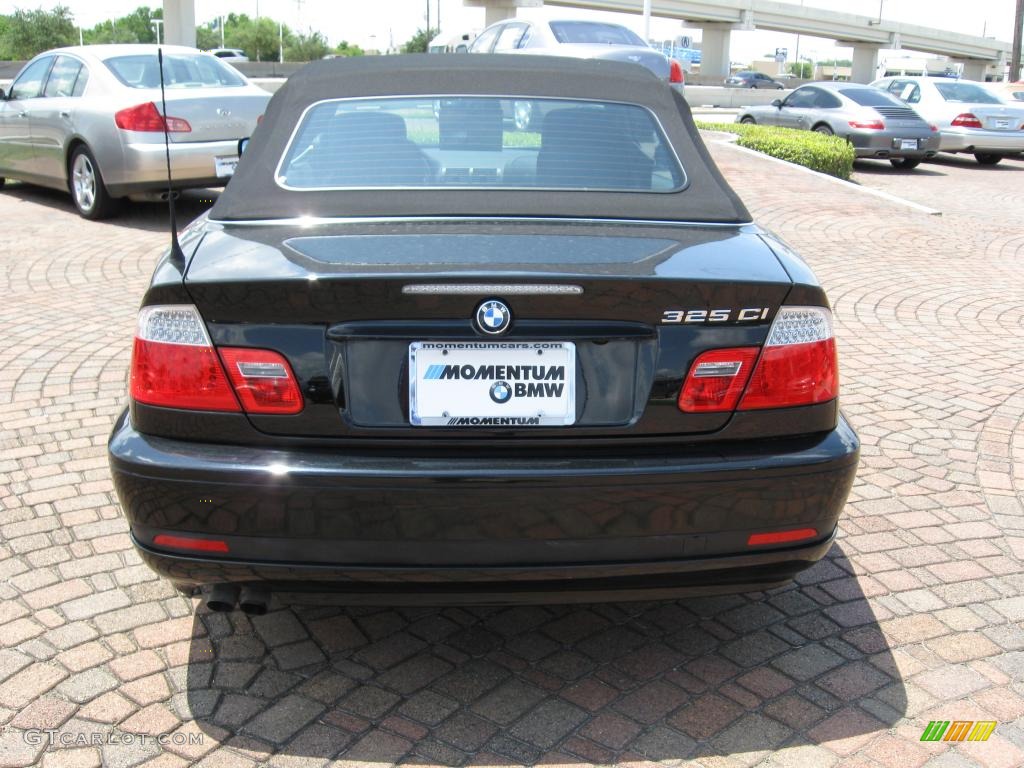 2006 3 Series 325i Convertible - Jet Black / Black photo #7