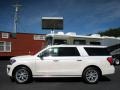 2019 White Platinum Metallic Tri-Coat Ford Expedition Platinum 4x4  photo #2