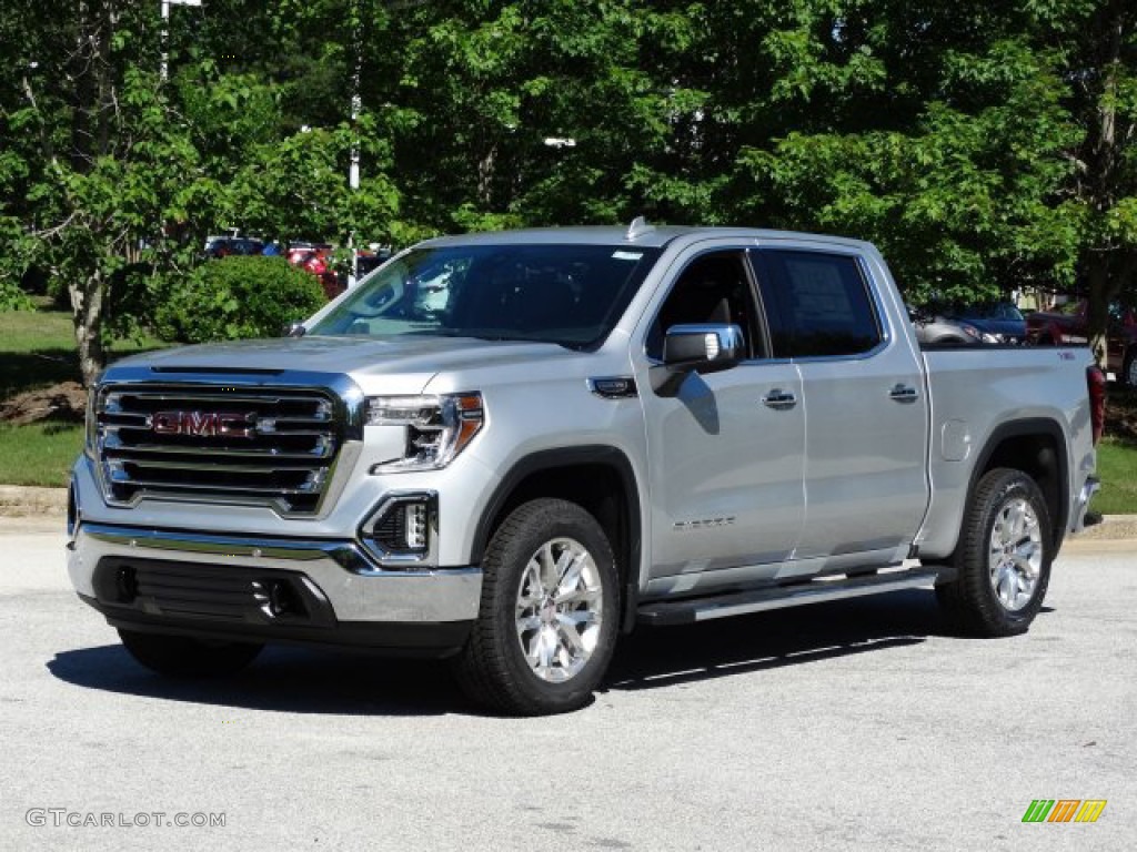 Quicksilver Metallic 2019 GMC Sierra 1500 SLT Crew Cab 4WD Exterior Photo #133875227