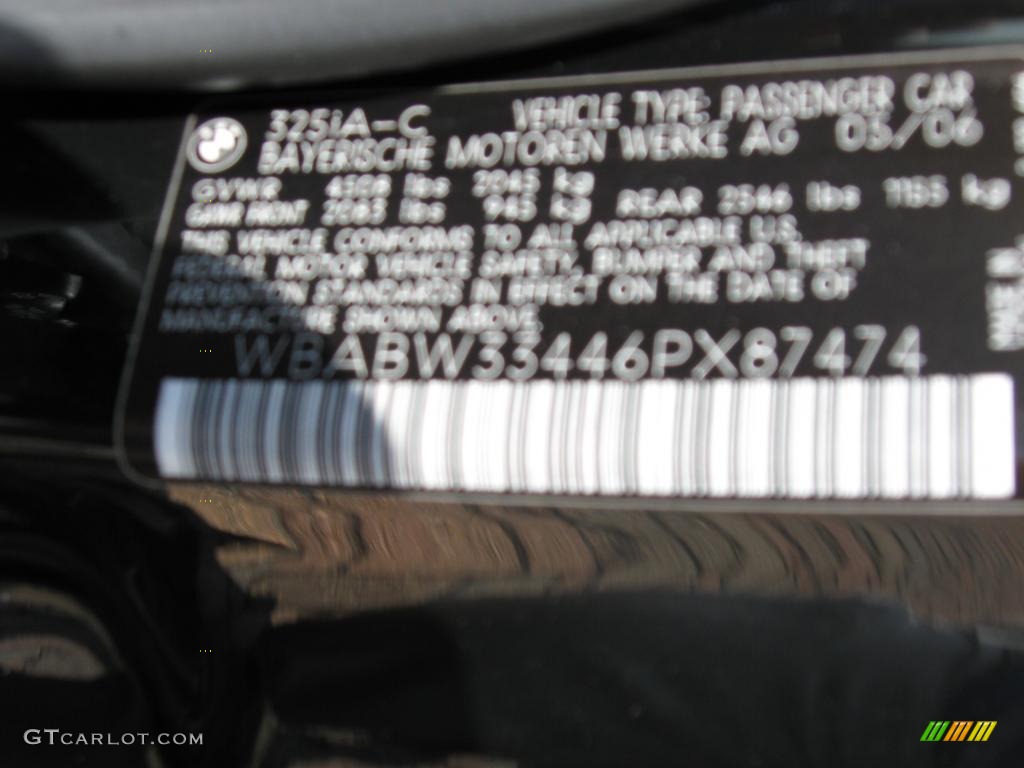 2006 3 Series 325i Convertible - Jet Black / Black photo #25