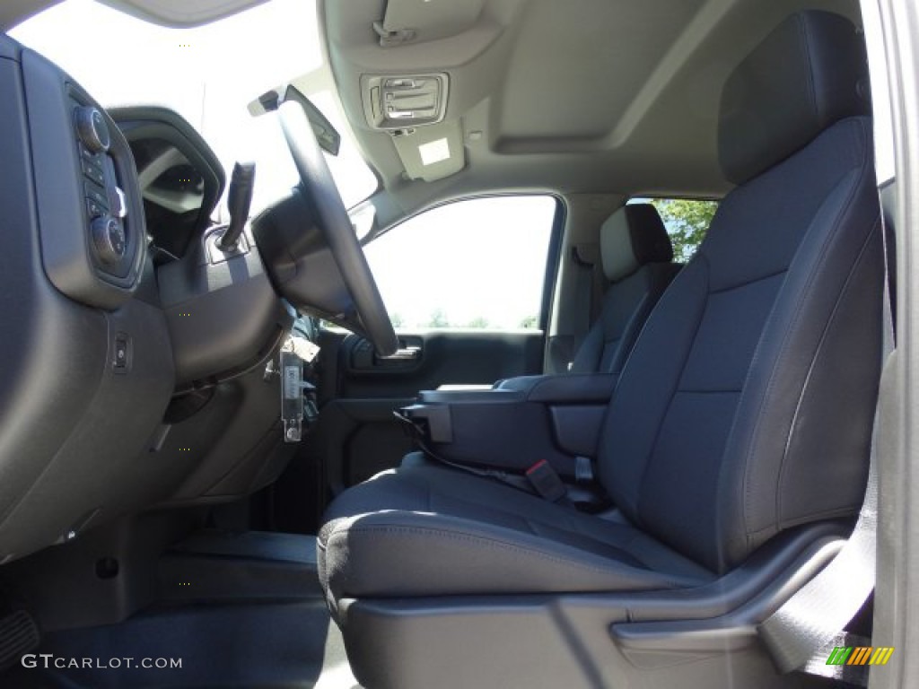 Jet Black Interior 2019 Chevrolet Silverado 1500 WT Crew Cab 4WD Photo #133877495