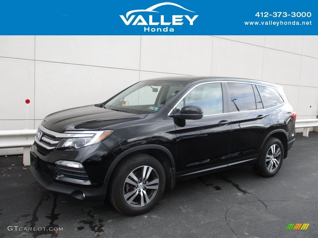 2016 Pilot EX AWD - Crystal Black Pearl / Gray photo #1