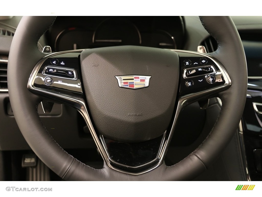 2019 Cadillac ATS AWD Jet Black Steering Wheel Photo #133882083