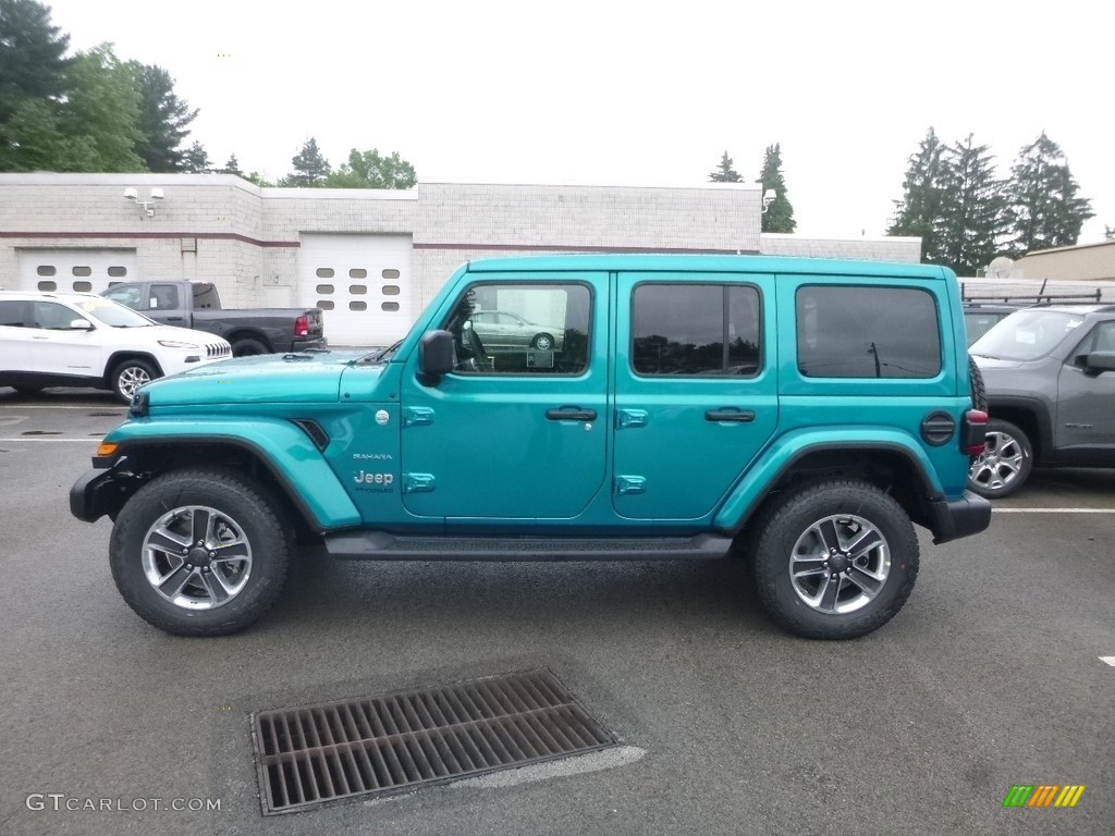 2019 Wrangler Unlimited Sahara 4x4 - Bikini Pearl / Black photo #2