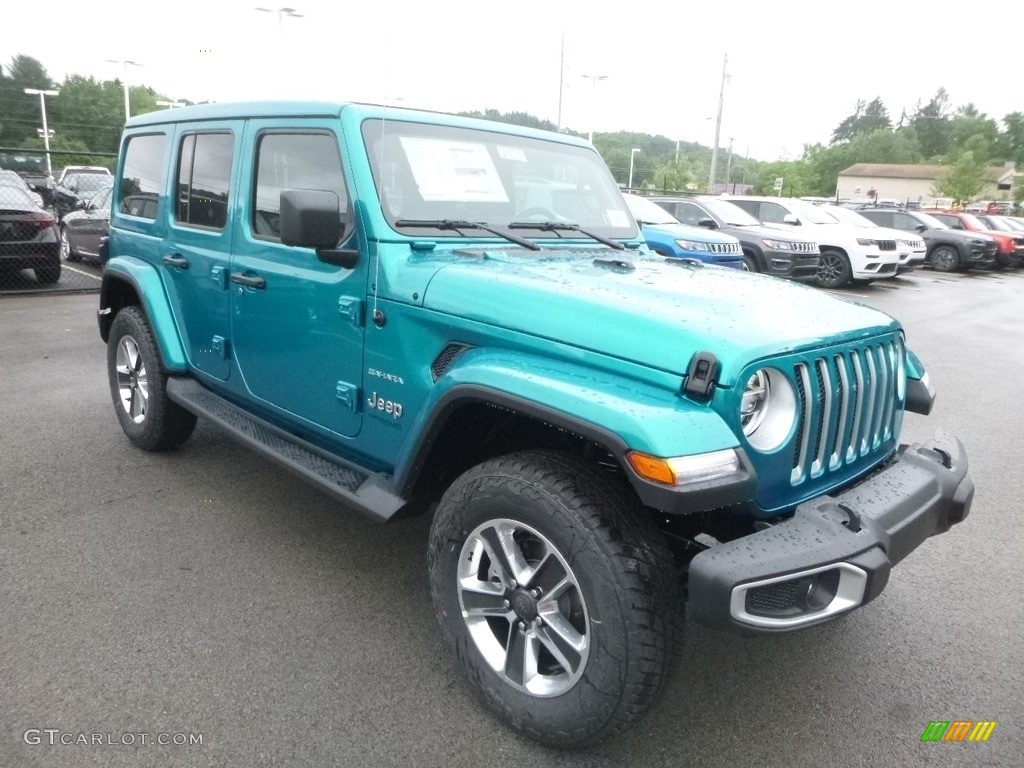 2019 Wrangler Unlimited Sahara 4x4 - Bikini Pearl / Black photo #7