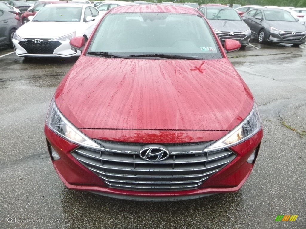 2020 Elantra SE - Scarlet Red Pearl / Gray photo #4