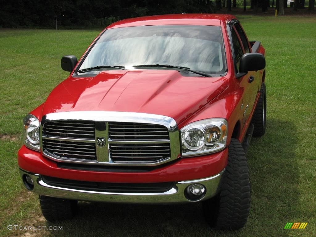 2007 Ram 1500 Big Horn Edition Quad Cab 4x4 - Flame Red / Medium Slate Gray photo #3