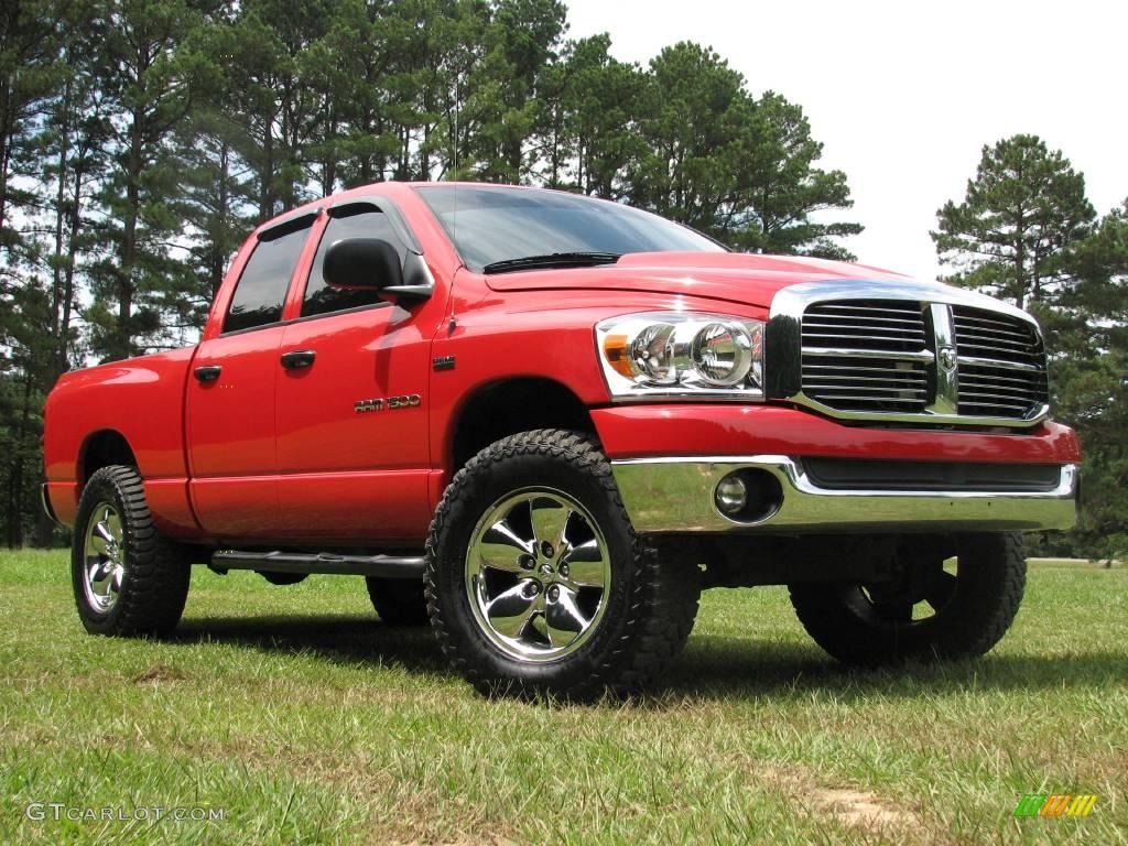 2007 Ram 1500 Big Horn Edition Quad Cab 4x4 - Flame Red / Medium Slate Gray photo #5