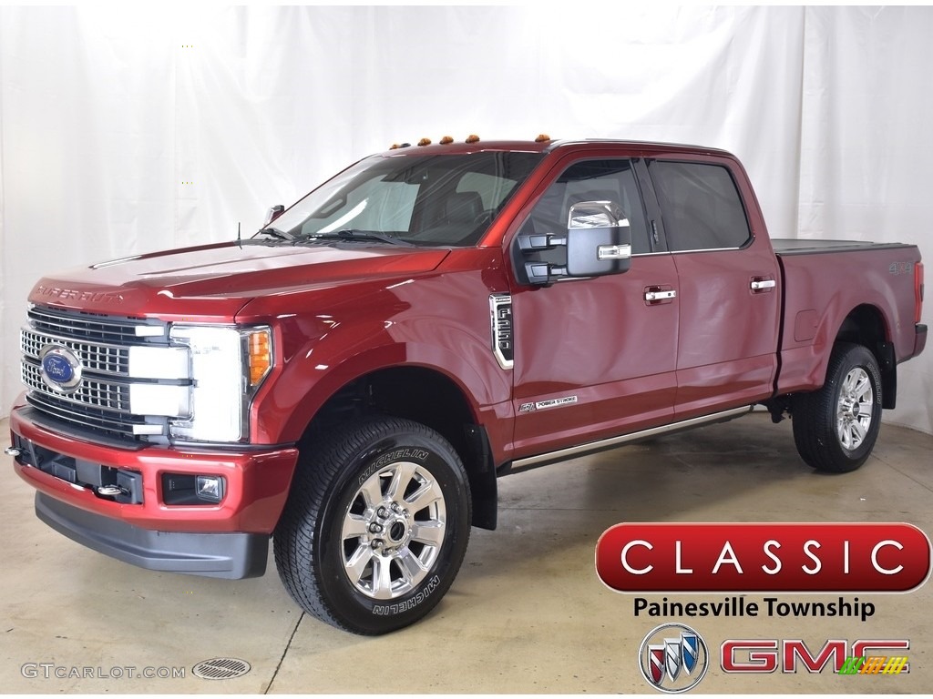 2017 F250 Super Duty Platinum Crew Cab 4x4 - Ruby Red / Black photo #1