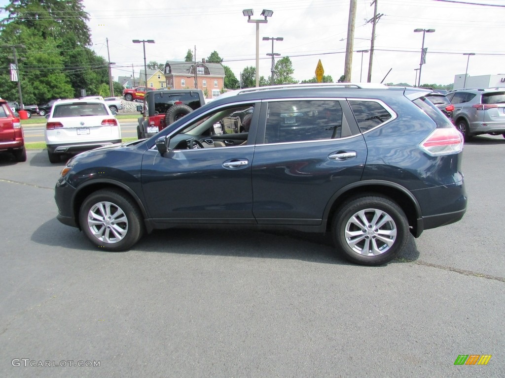 2016 Rogue SV AWD - Arctic Blue Metallic / Almond photo #9