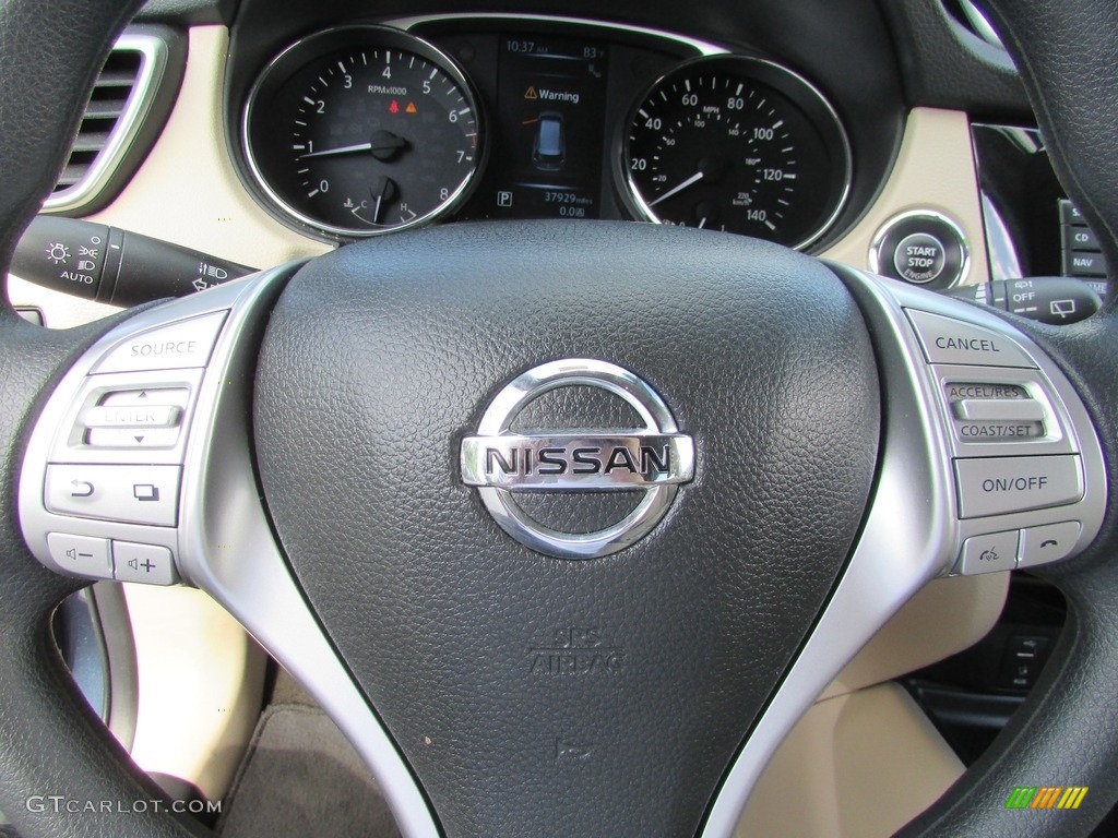 2016 Rogue SV AWD - Arctic Blue Metallic / Almond photo #11