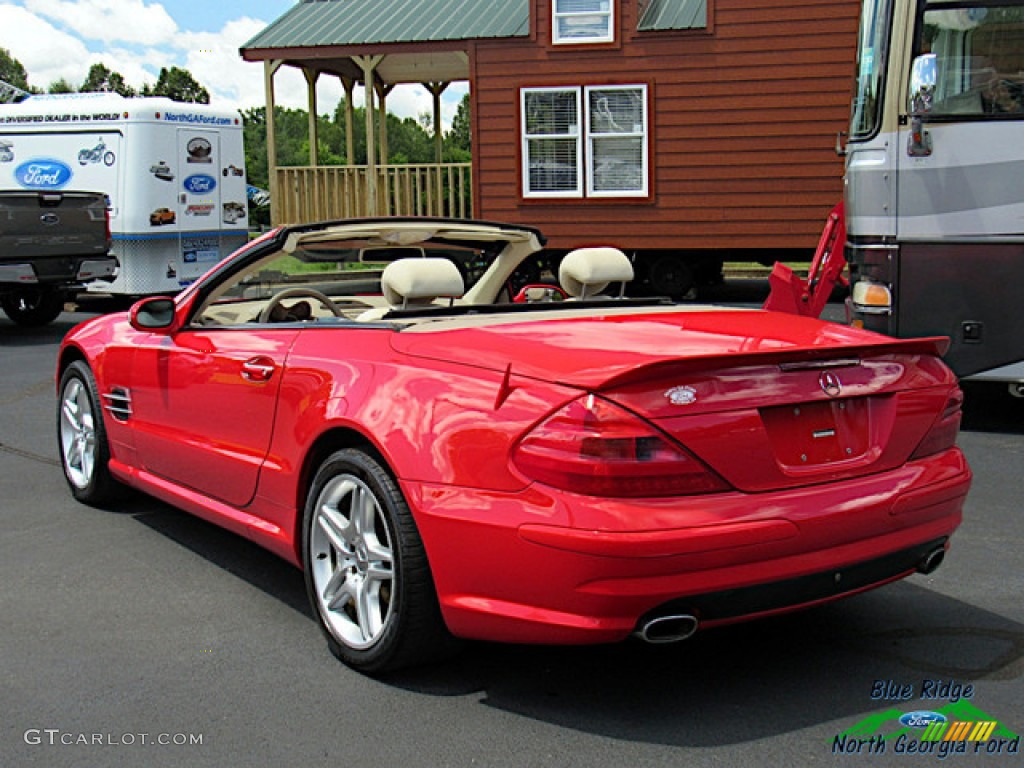 2003 SL 500 Roadster - Firemist Red Metallic / Ash photo #3