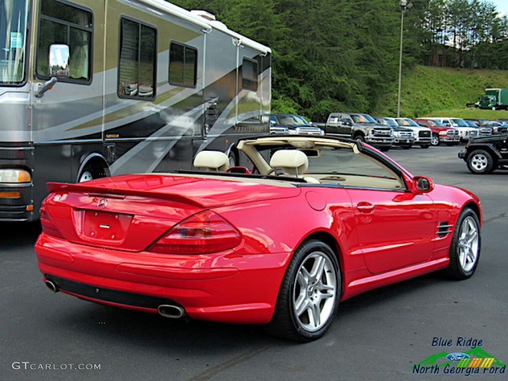 2003 SL 500 Roadster - Firemist Red Metallic / Ash photo #5