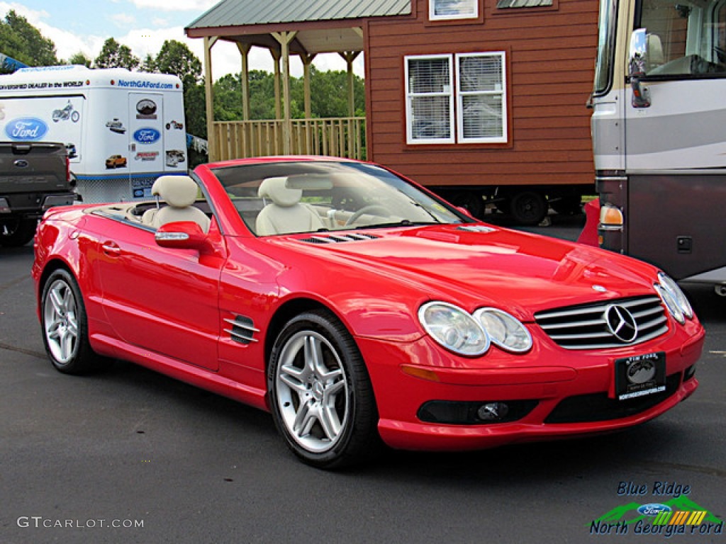 2003 SL 500 Roadster - Firemist Red Metallic / Ash photo #7
