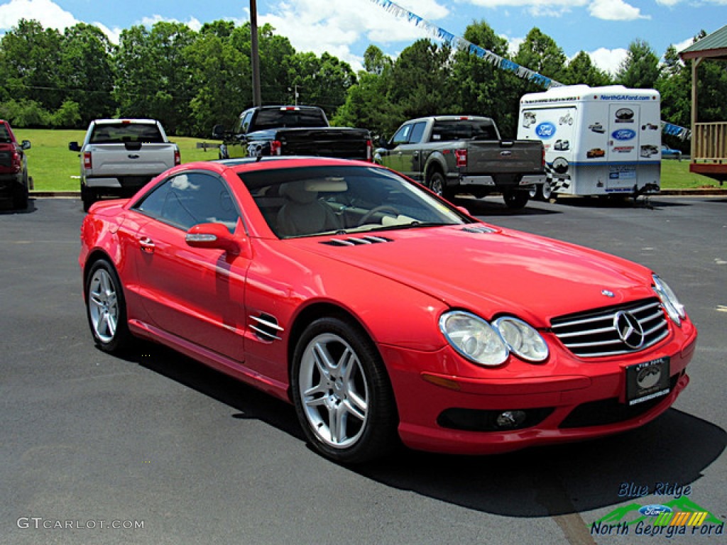 2003 SL 500 Roadster - Firemist Red Metallic / Ash photo #25