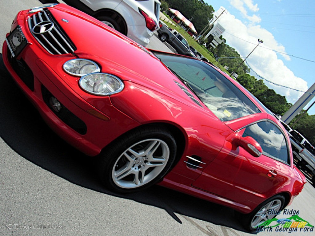 2003 SL 500 Roadster - Firemist Red Metallic / Ash photo #35