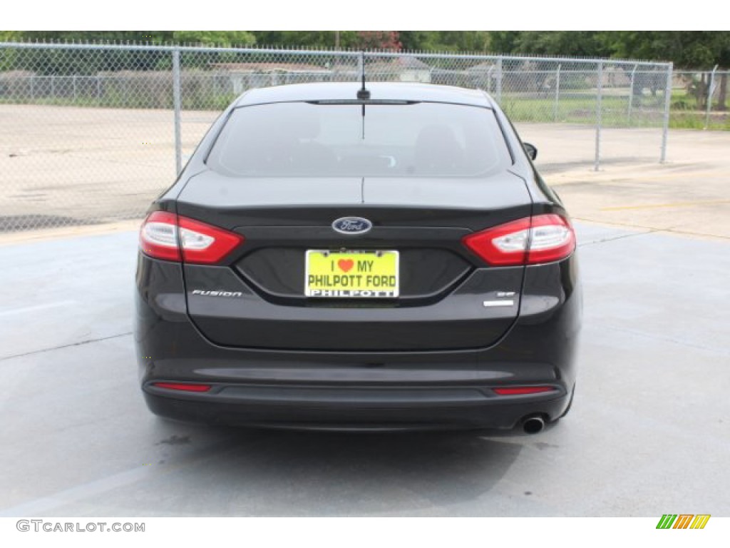 2014 Fusion SE EcoBoost - Tuxedo Black / Charcoal Black photo #8
