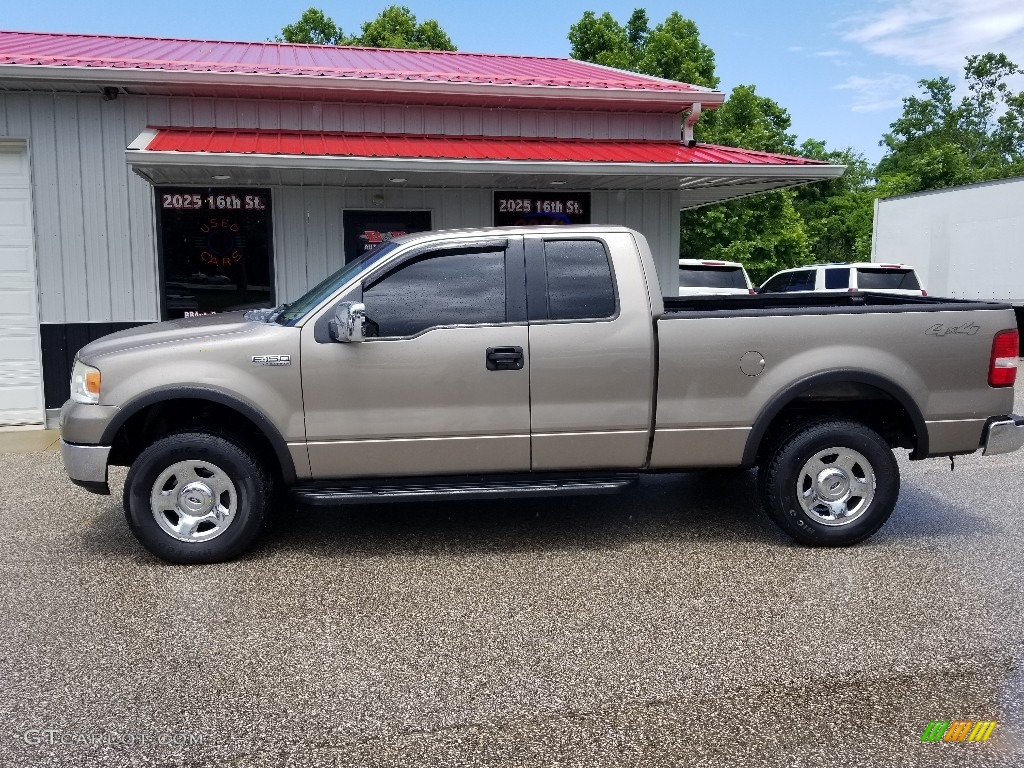 2005 F150 XLT SuperCab 4x4 - Arizona Beige Metallic / Medium Flint/Dark Flint Grey photo #2