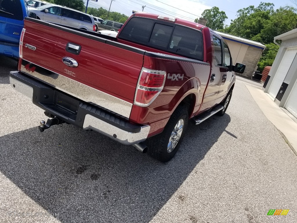 2013 F150 XLT SuperCrew 4x4 - Ruby Red Metallic / Steel Gray photo #5