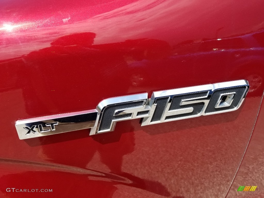 2013 F150 XLT SuperCrew 4x4 - Ruby Red Metallic / Steel Gray photo #9